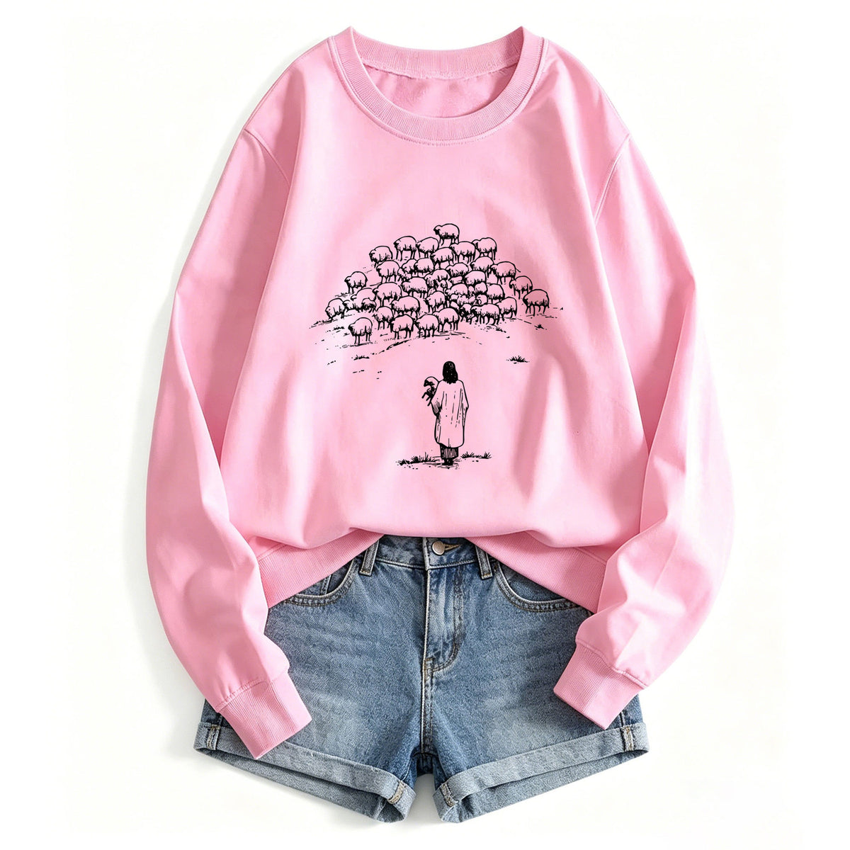 Women's Shepherd Print Hoodie | Cotton Blend, 10 Colors