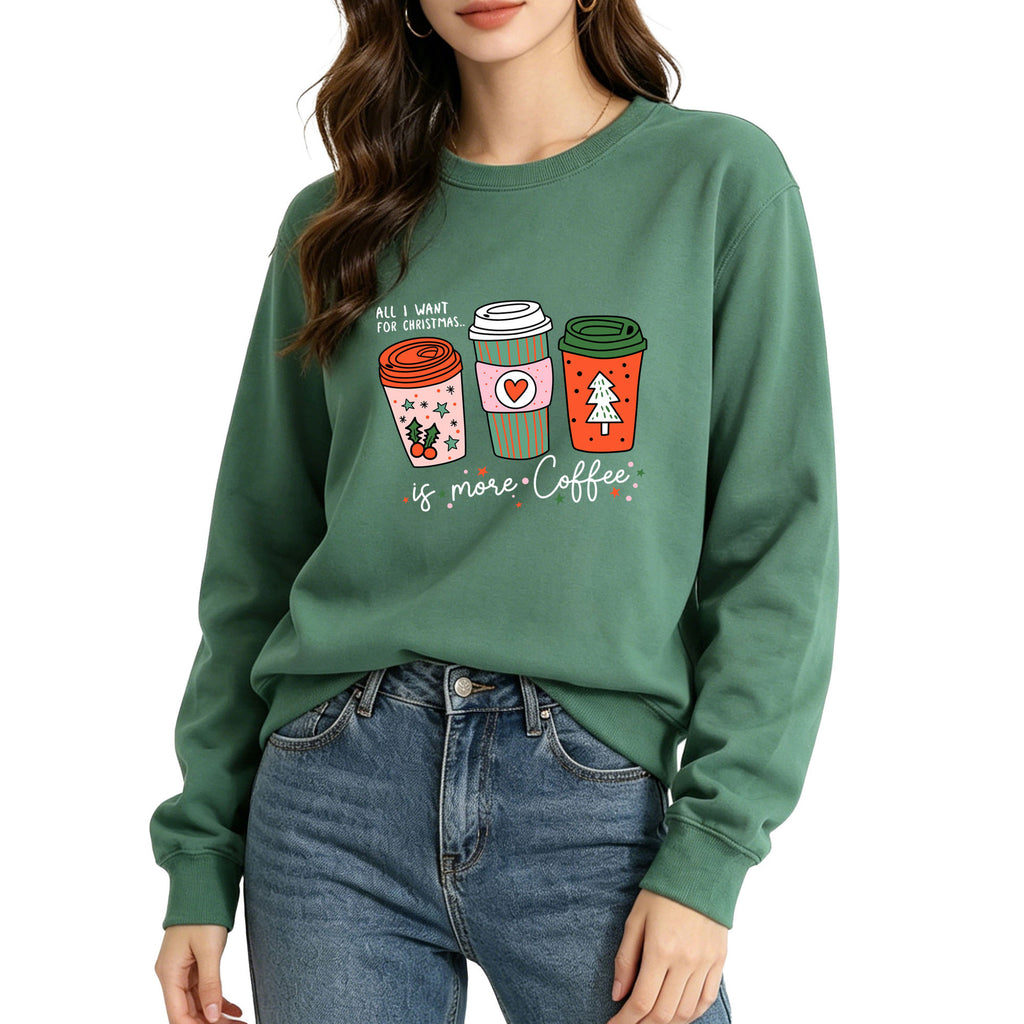 Women's Coffee Cup Print Hoodie | Cotton Blend, 10 Colors