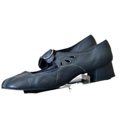 Women's Low Heel Buckle Shoes | Round Toe, PU Upper, 4 Colors