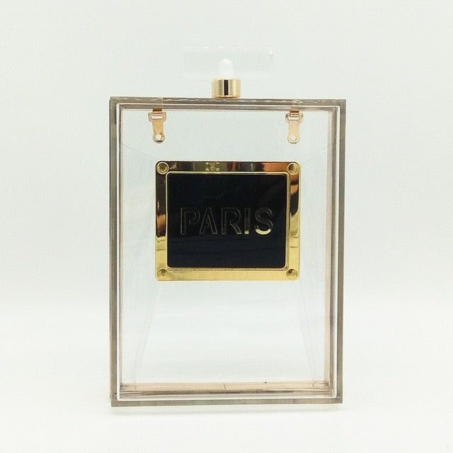 Perfume Bottle Clutch Crossbody Bag for Women