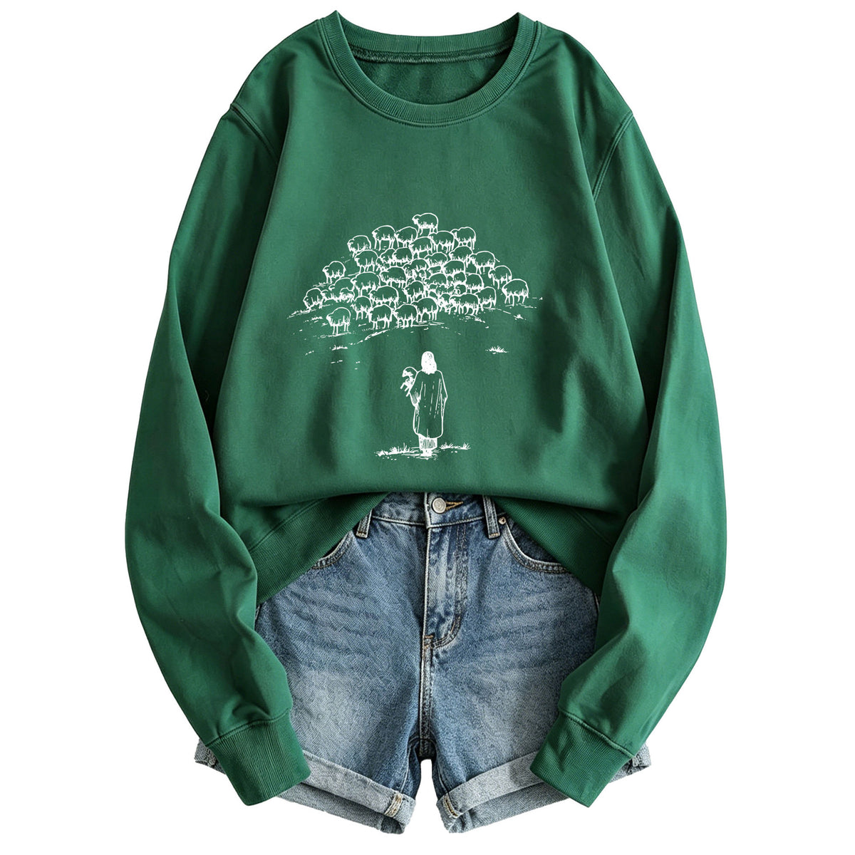 Women's Shepherd Print Hoodie | Cotton Blend, 10 Colors