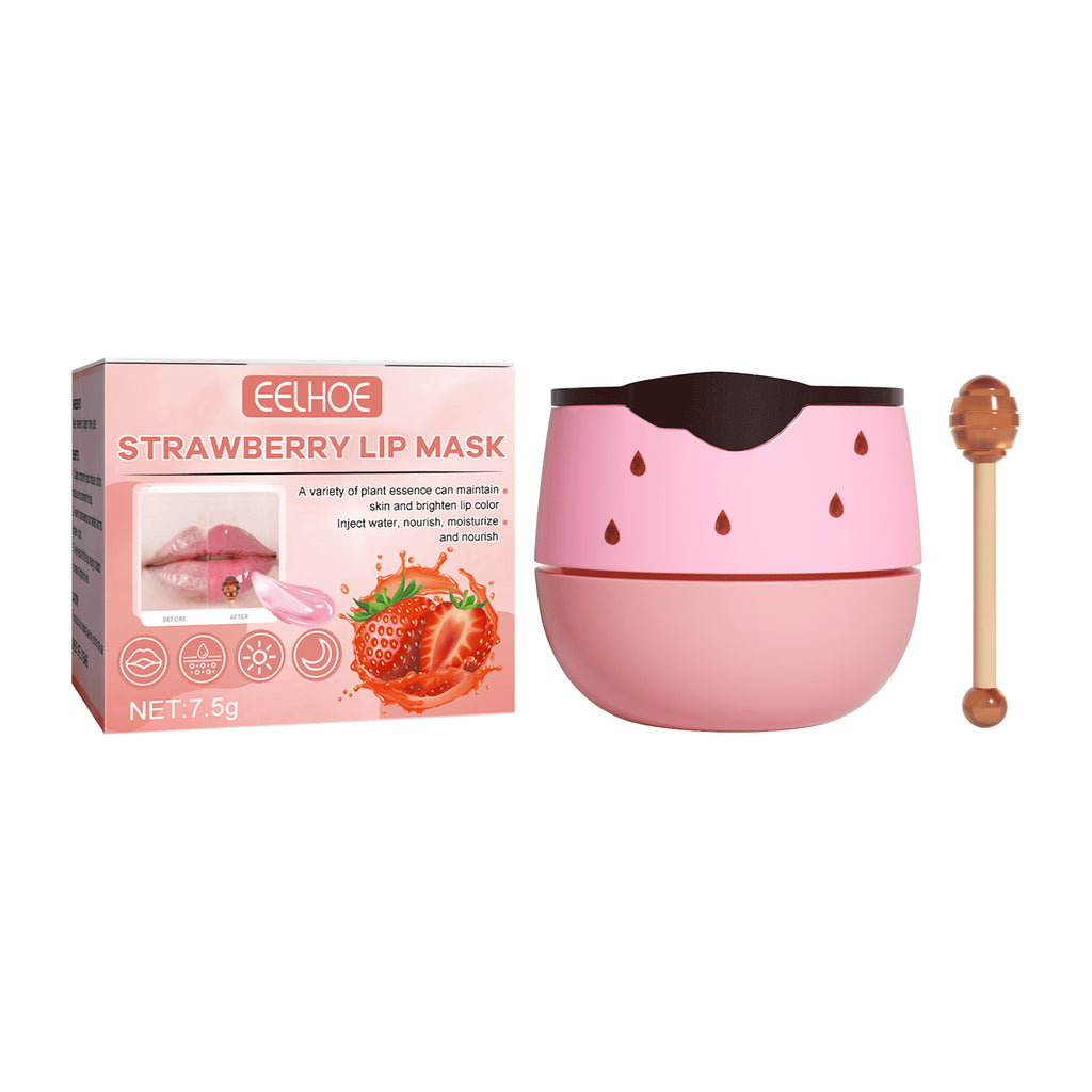 Strawberry Overnight Lip Mask | Honey & Collagen Lip Balm