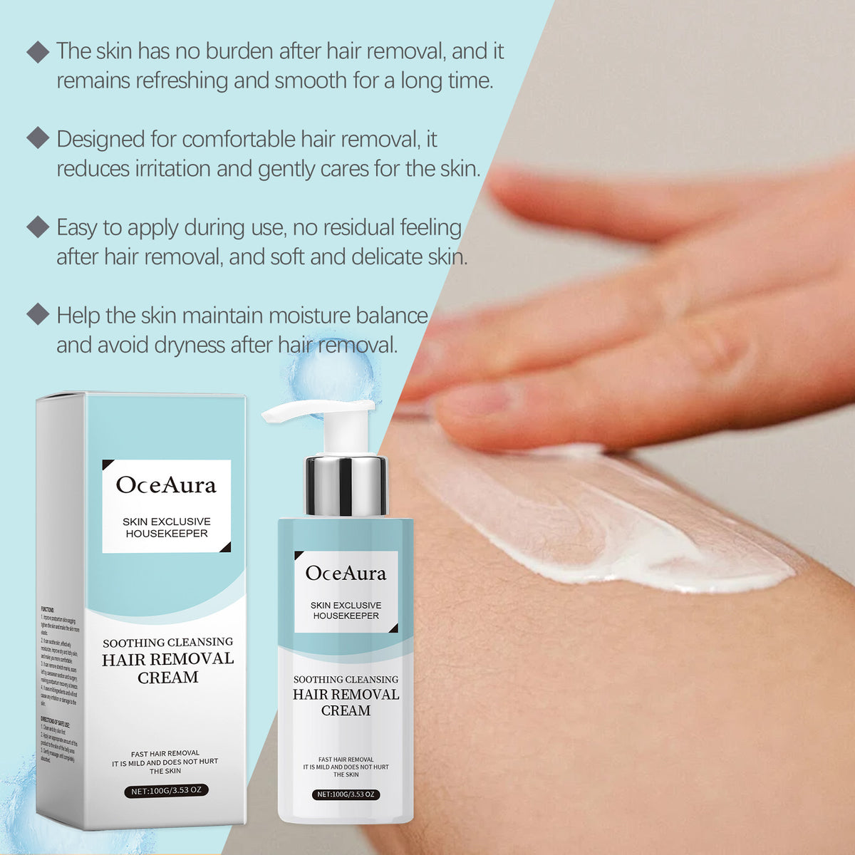 Gentle Hair Removal Cream | Olive Oil, Armpit, Leg & Body