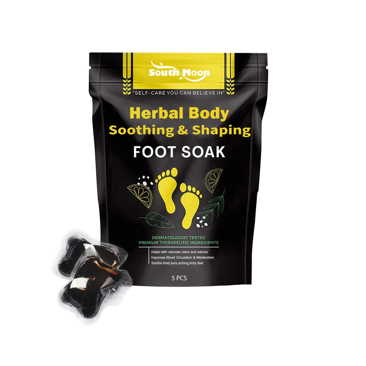 Herbal Foot Soak Bags | Ginger, Green Tea & Peppermint, 5 Pack