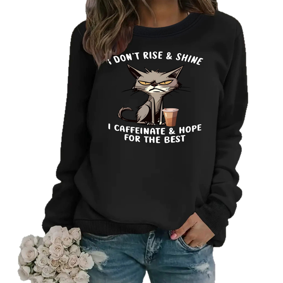 Loose Round-Neck Long-Sleeve Hoodie | 7 Colors