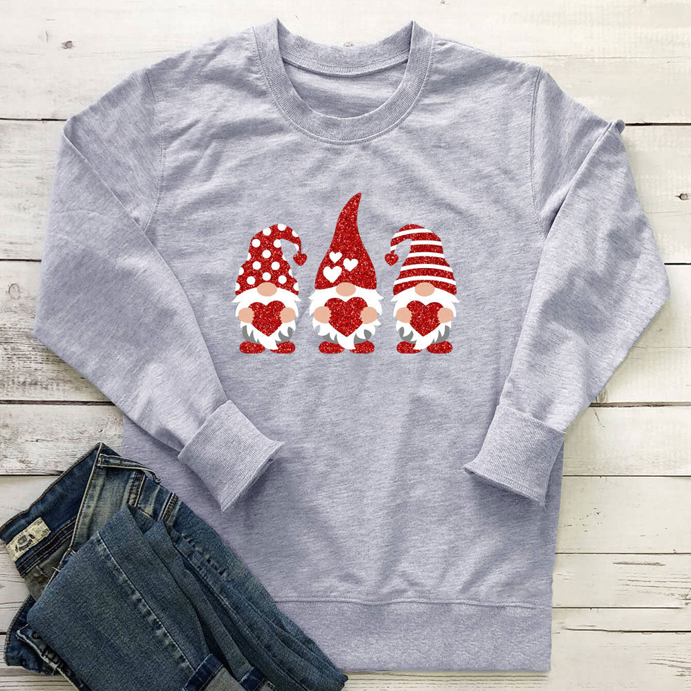 Women's Printed Crewneck Sweatshirt | Cotton, Loose Fit, 7 Colors
