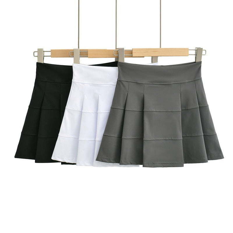 Women's Spandex A-Line Mini Skirt | Black, White, Gray