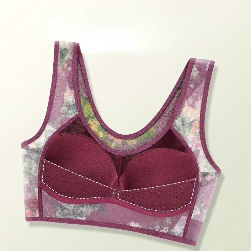 Women's Plus-Size Lace Push-Up Bra | Wireless Seamless Bralette