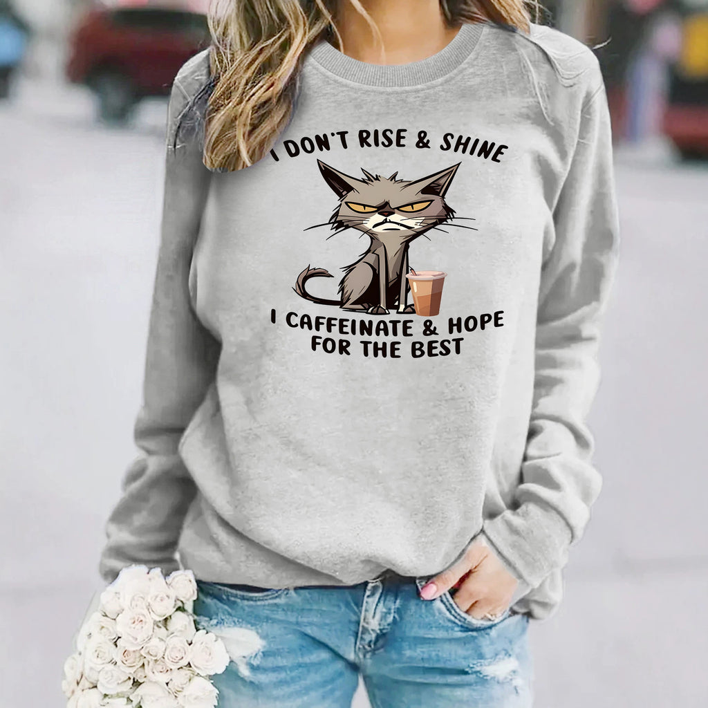 Loose Round-Neck Long-Sleeve Hoodie | 7 Colors - White