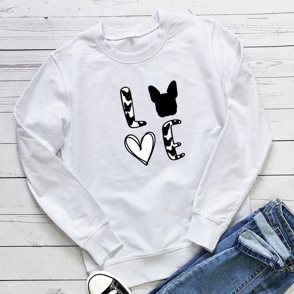 Women's Cow Print Crew Neck Sweatshirt | Cotton, Loose Fit