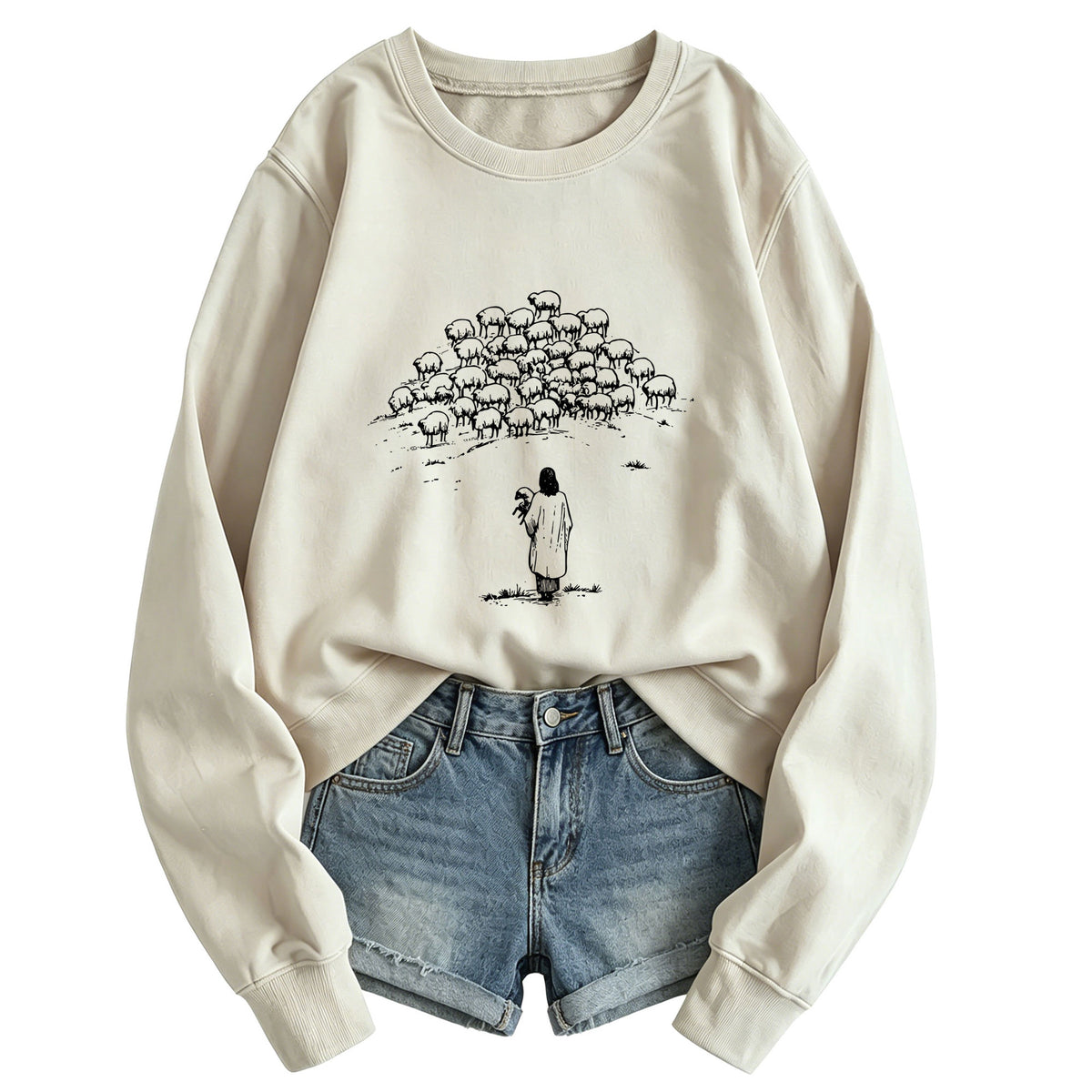 Women's Shepherd Print Hoodie | Cotton Blend, 10 Colors
