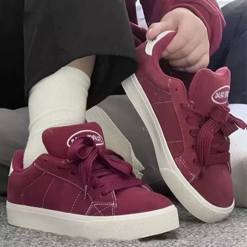 Women's Lace-Up Chunky Platform Sneakers | Canvas, 3 Colors