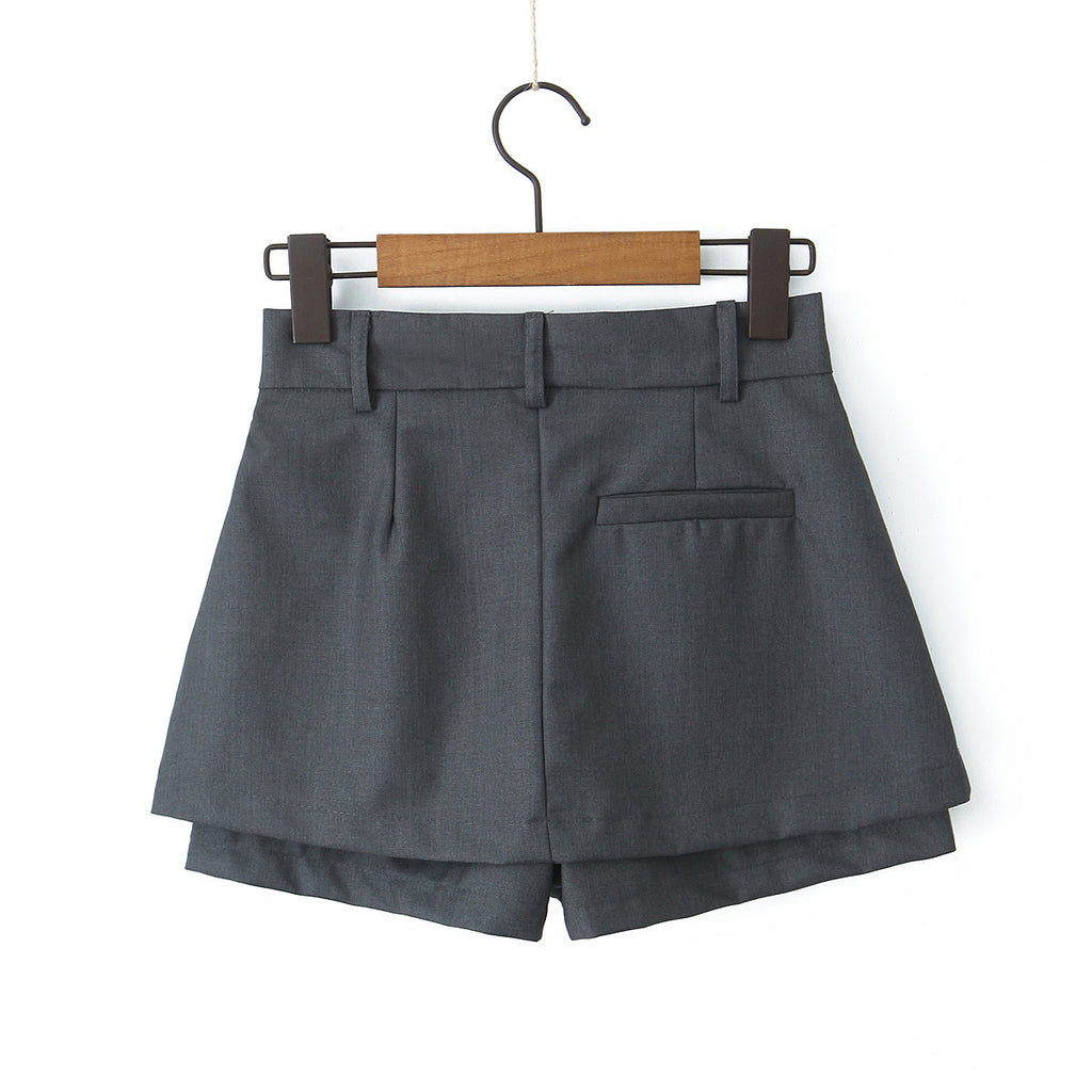 Women's Office Mini Skort | Black & Gray