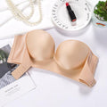 Women's Strapless Push-Up Bra | Padded Invisible Bralette, 3 Colors