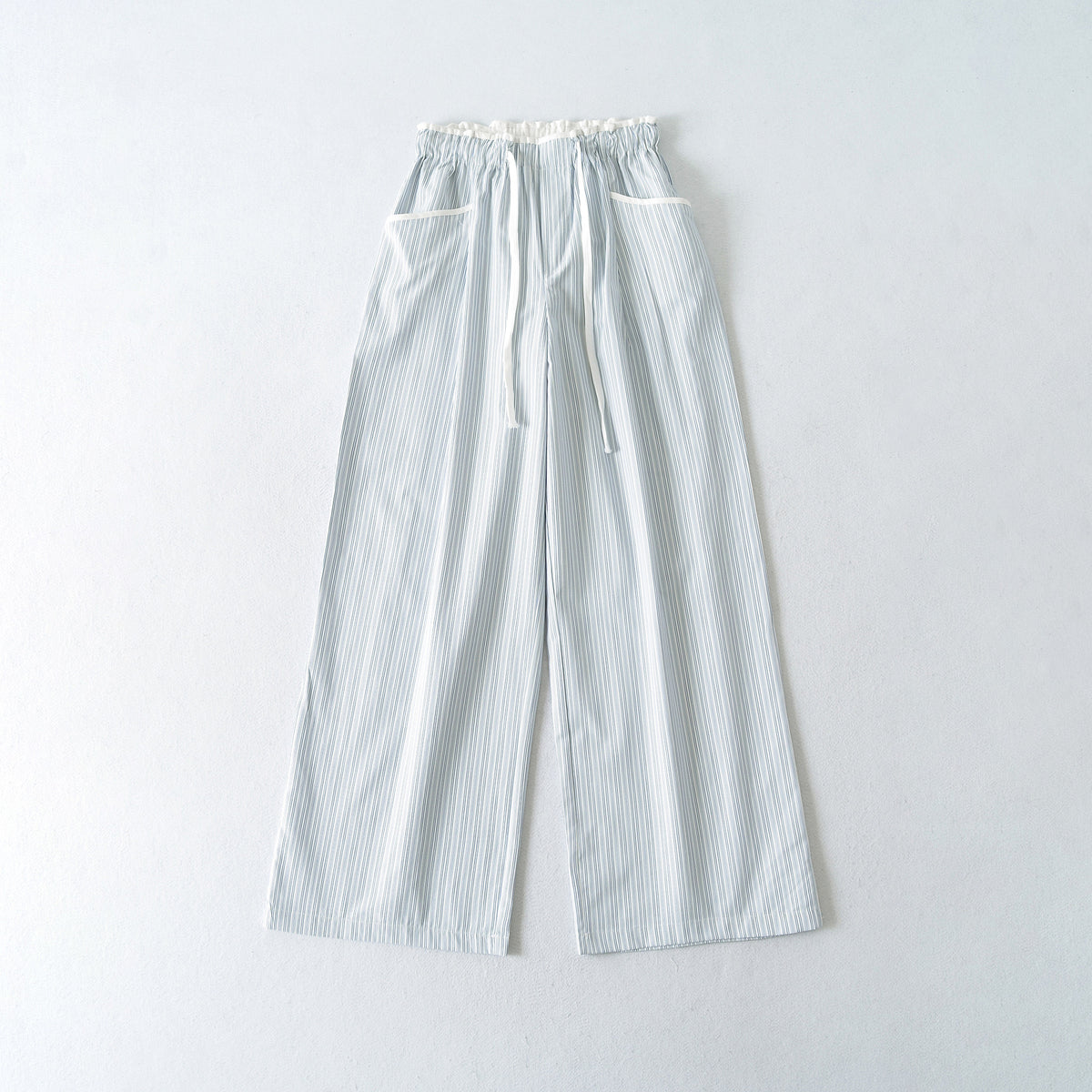 Women's Striped High-Waist Wide Leg Pants | Blue