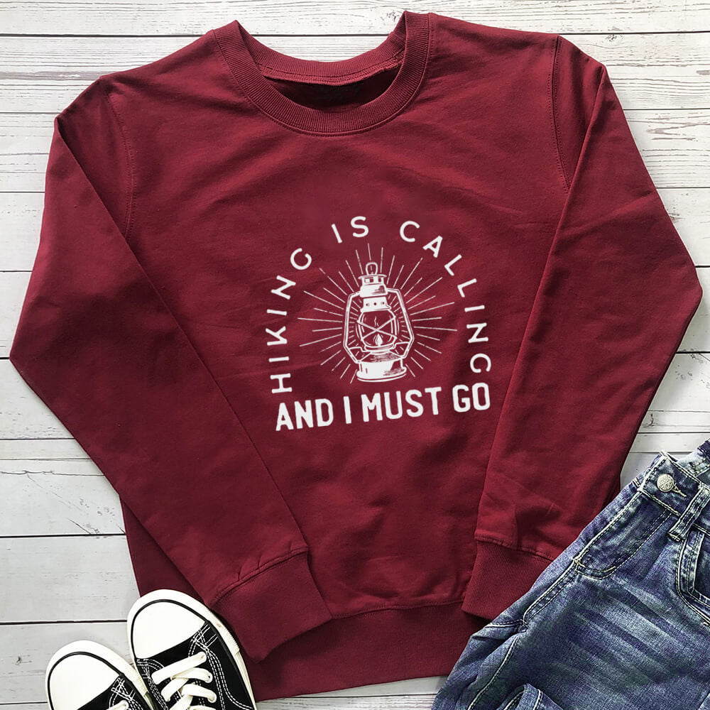 Women's Letter Print Crew Neck Sweatshirt | Cotton, Loose Fit, 7 Colors