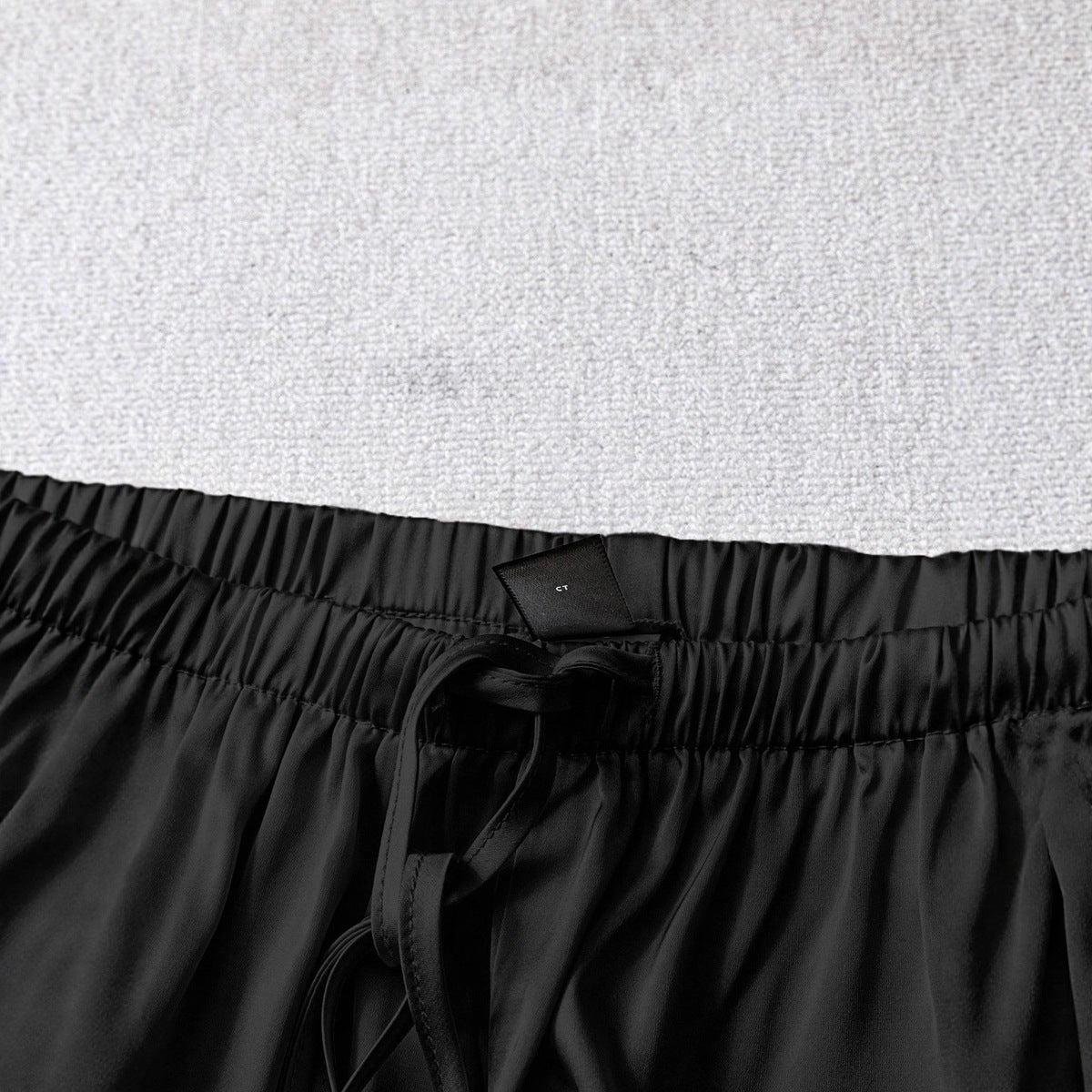 Women's Black Wide Leg Pants | Mid Waist, Polyester & Spandex