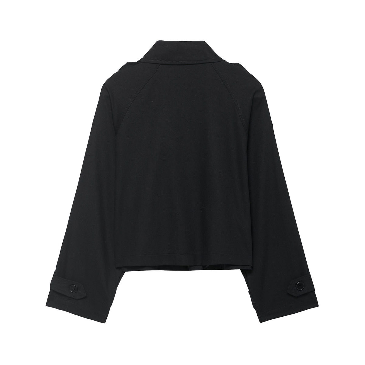 Women's Double-Breasted Cropped Windbreaker | Oversized, 2 Colors - Army Green
