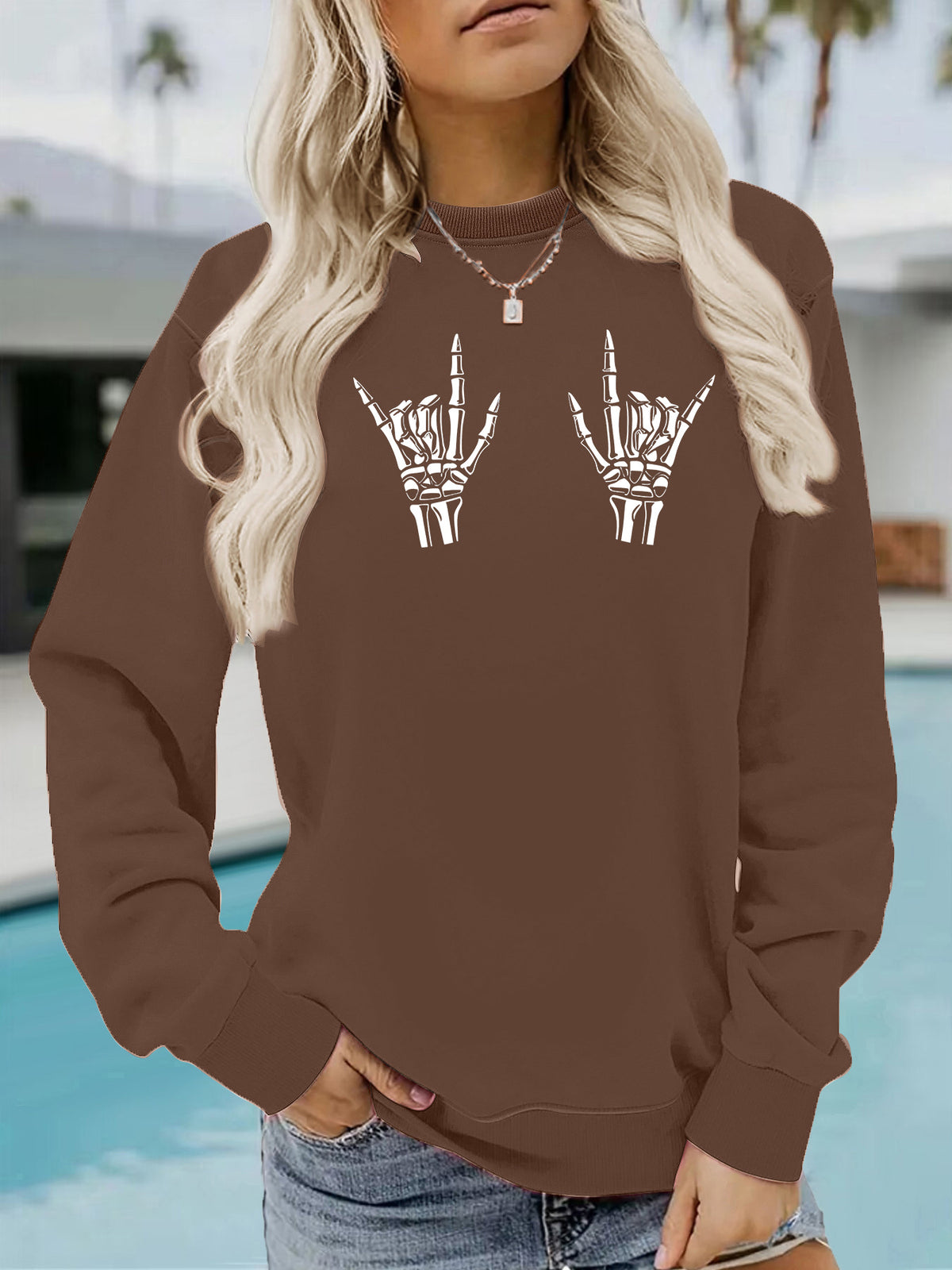 Women's Thick Fleece Print Sweatshirt | Lantern Sleeves, 7 Colors