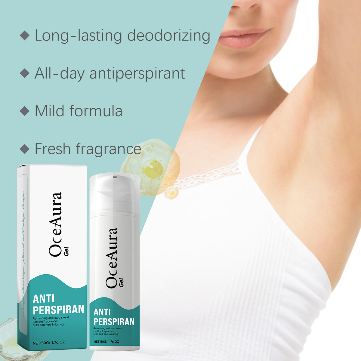 Body Fragrance Gel | Castor Oil, Talc & Coconut Oil