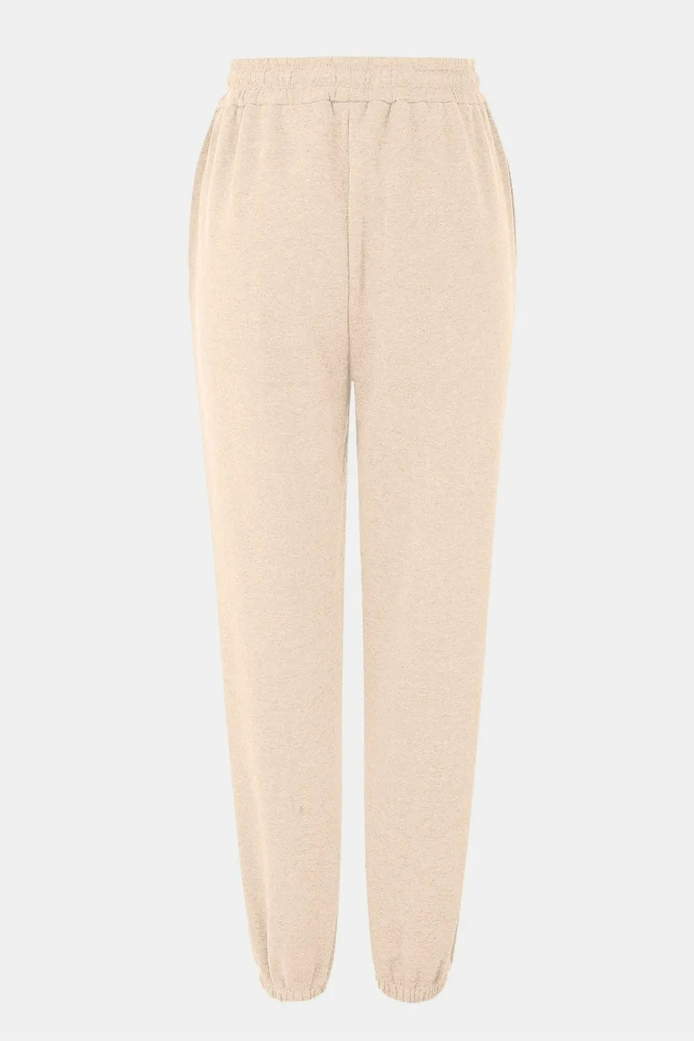 Women's High-Waist Drawstring Joggers | Pockets, Black/Gray/Tan