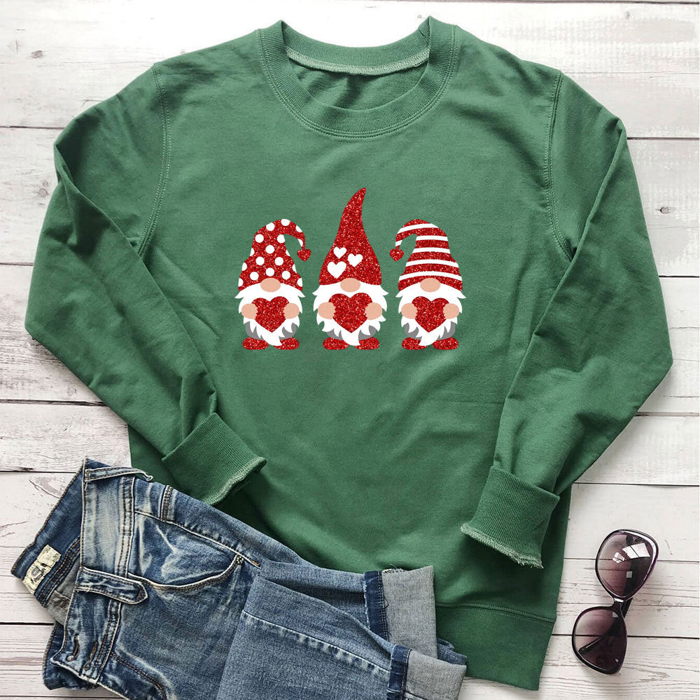 Women's Printed Crewneck Sweatshirt | Cotton, Loose Fit, 7 Colors