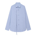 Women's Linen Button-Front Shirt | Long Sleeve, Light Blue