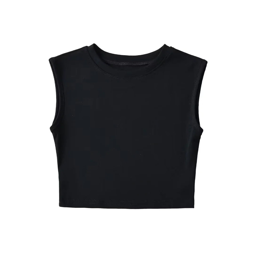 Women's Slim Crew Neck Tank Top | Spandex, 6 Colors - Light Gray