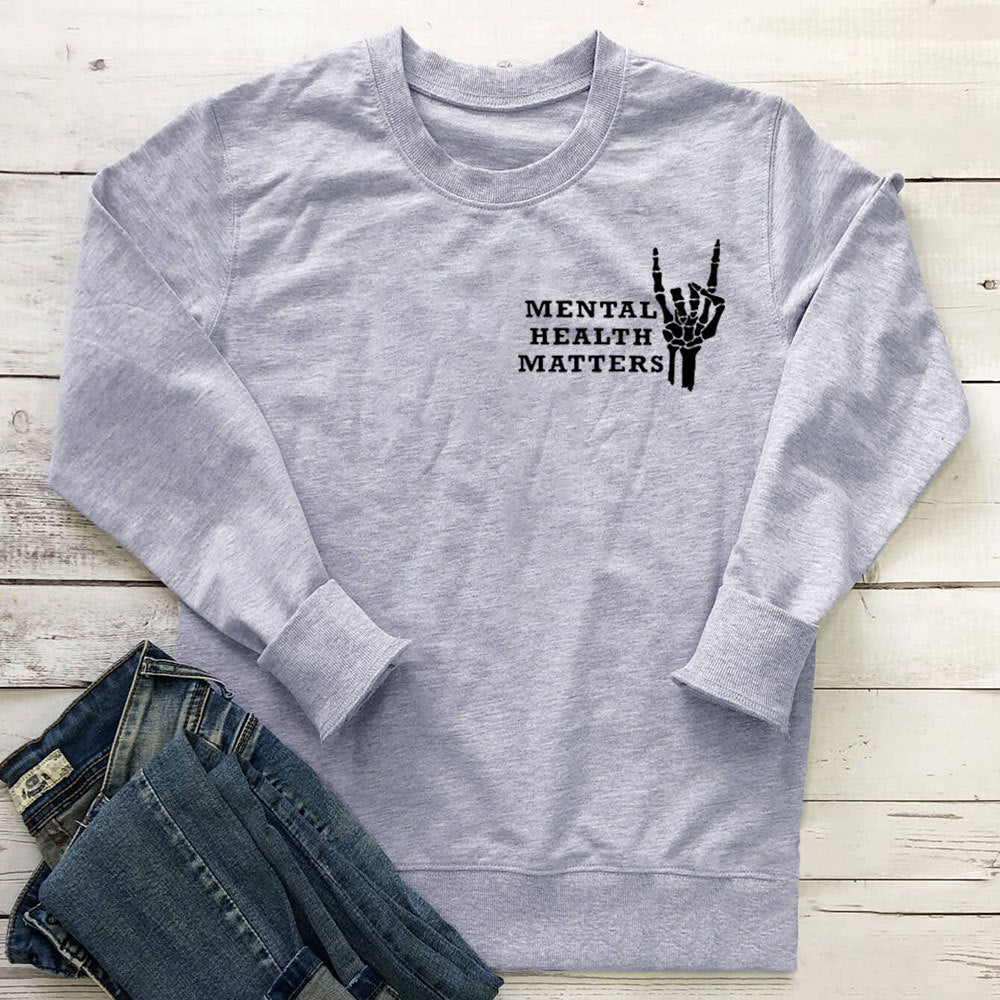 Women's Mental Health Matters Print Hoodie | Cotton, 7 Colors