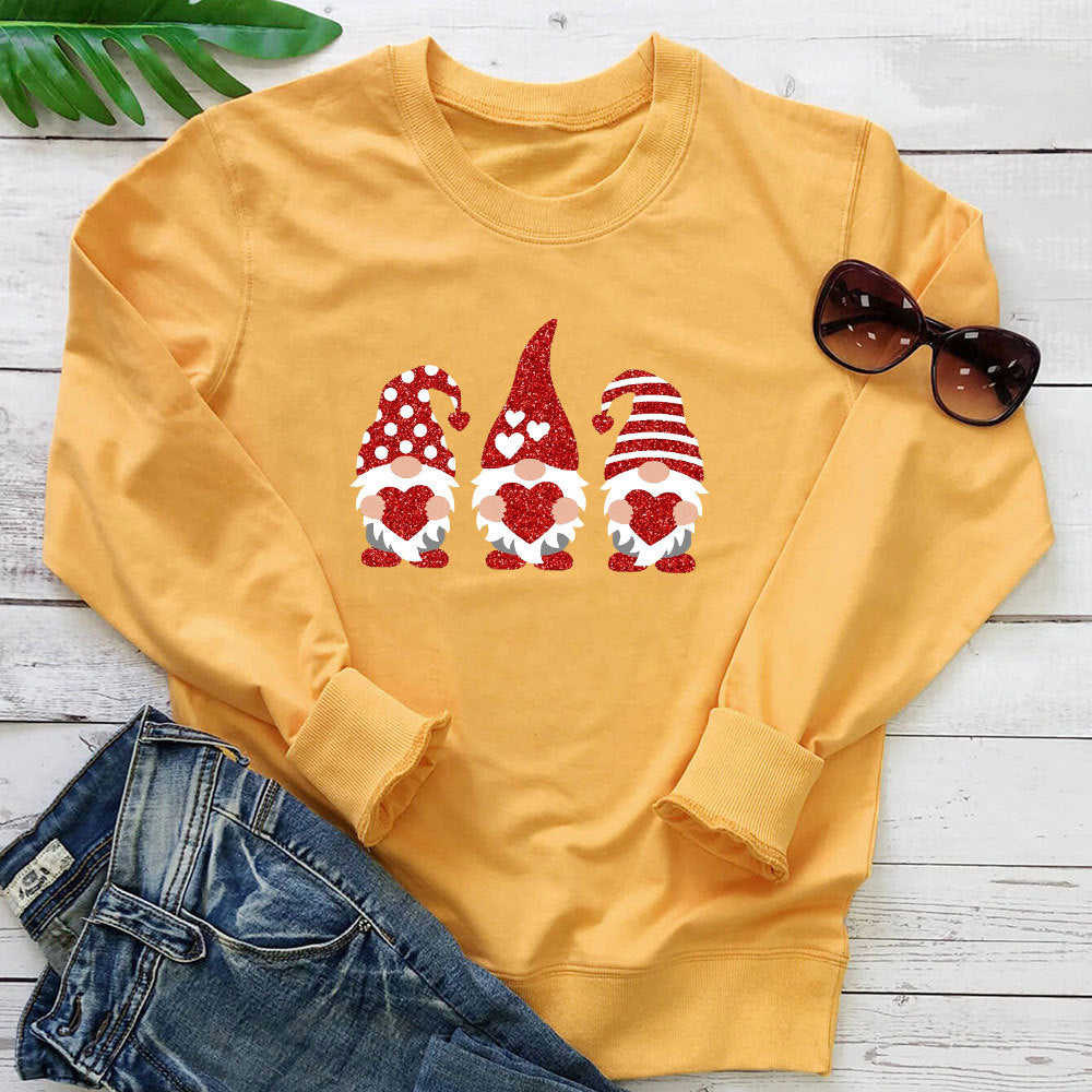 Women's Printed Crewneck Sweatshirt | Cotton, Loose Fit, 7 Colors