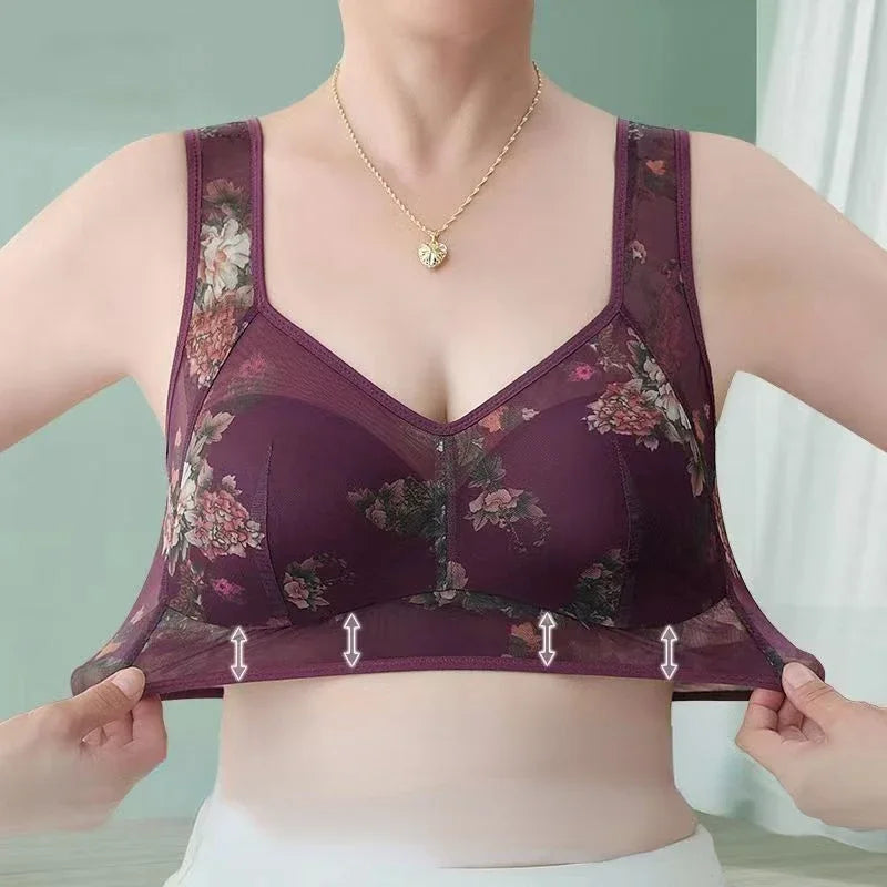 Women's Plus-Size Lace Push-Up Bra | Wireless Seamless Bralette