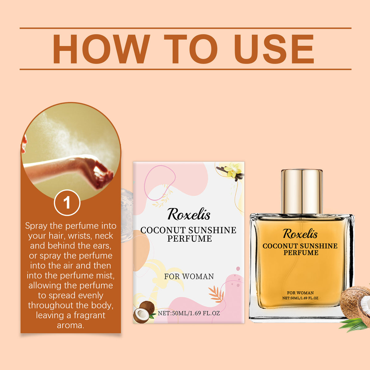 Light Vanilla Coconut Perfume for Women