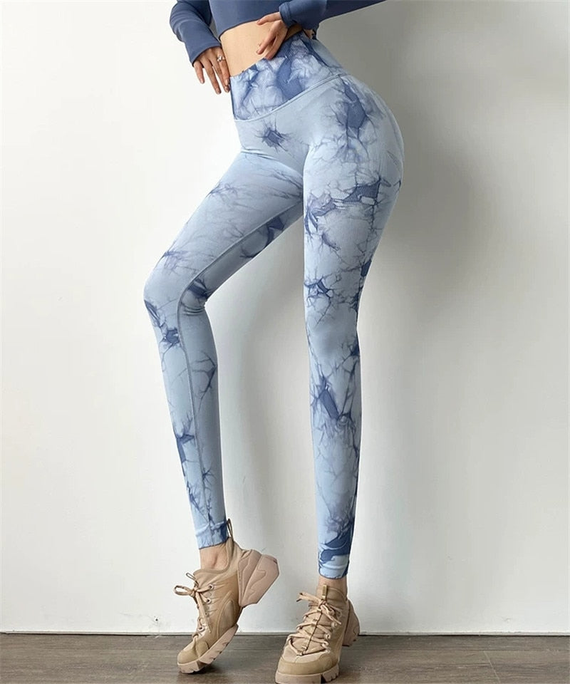Women's Seamless Tie-Dye Yoga Leggings | High Waist, 4 Colors