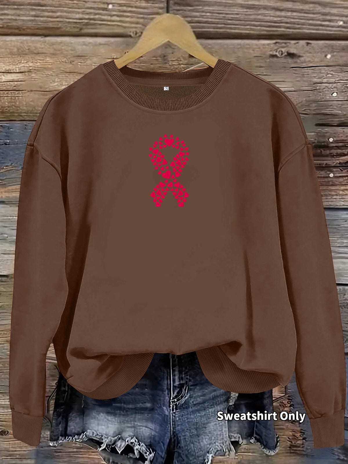 Long-Sleeve Fleece Hoodie | Printed, 7 Colors - Black