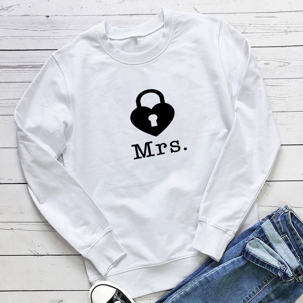 Women's Graphic Print Crew Neck Sweatshirt | Cotton, 7 Colors