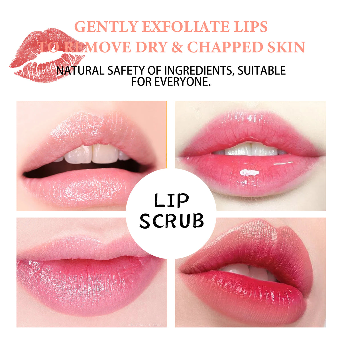 Strawberry Lip Scrub | Vitamin E Exfoliating Lip Care