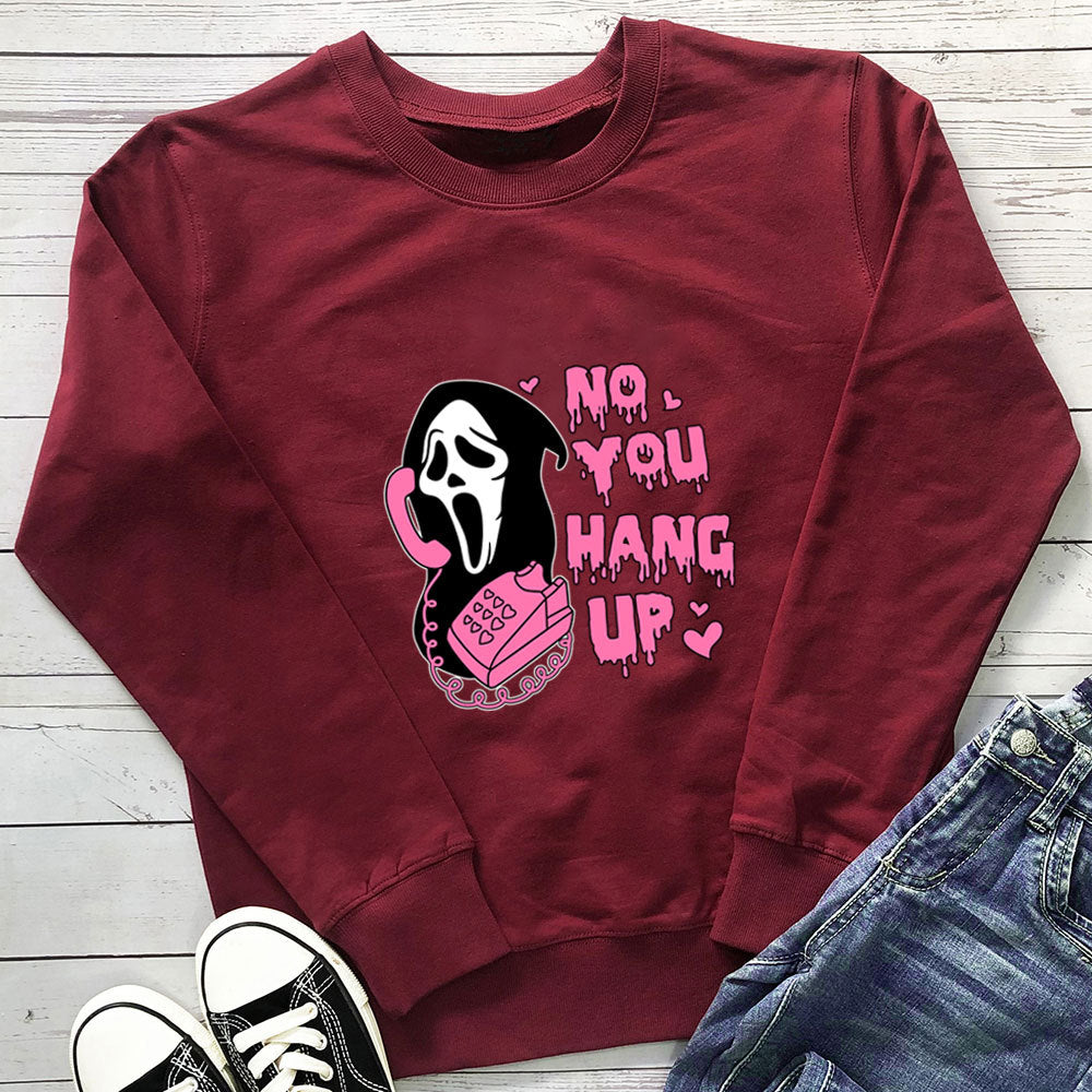 Women's & Men's "No You Hang Up" Print Hoodie | Cotton, Loose Fit