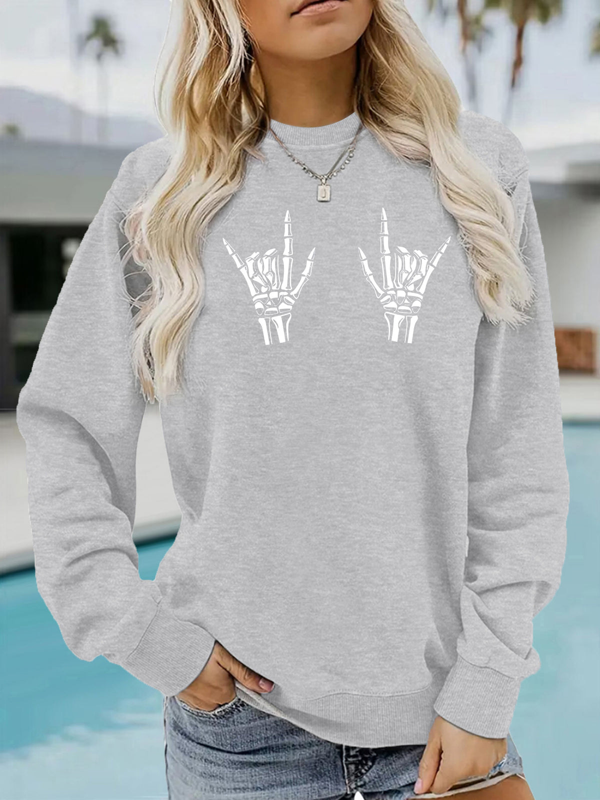 Women's Thick Fleece Print Sweatshirt | Lantern Sleeves, 7 Colors