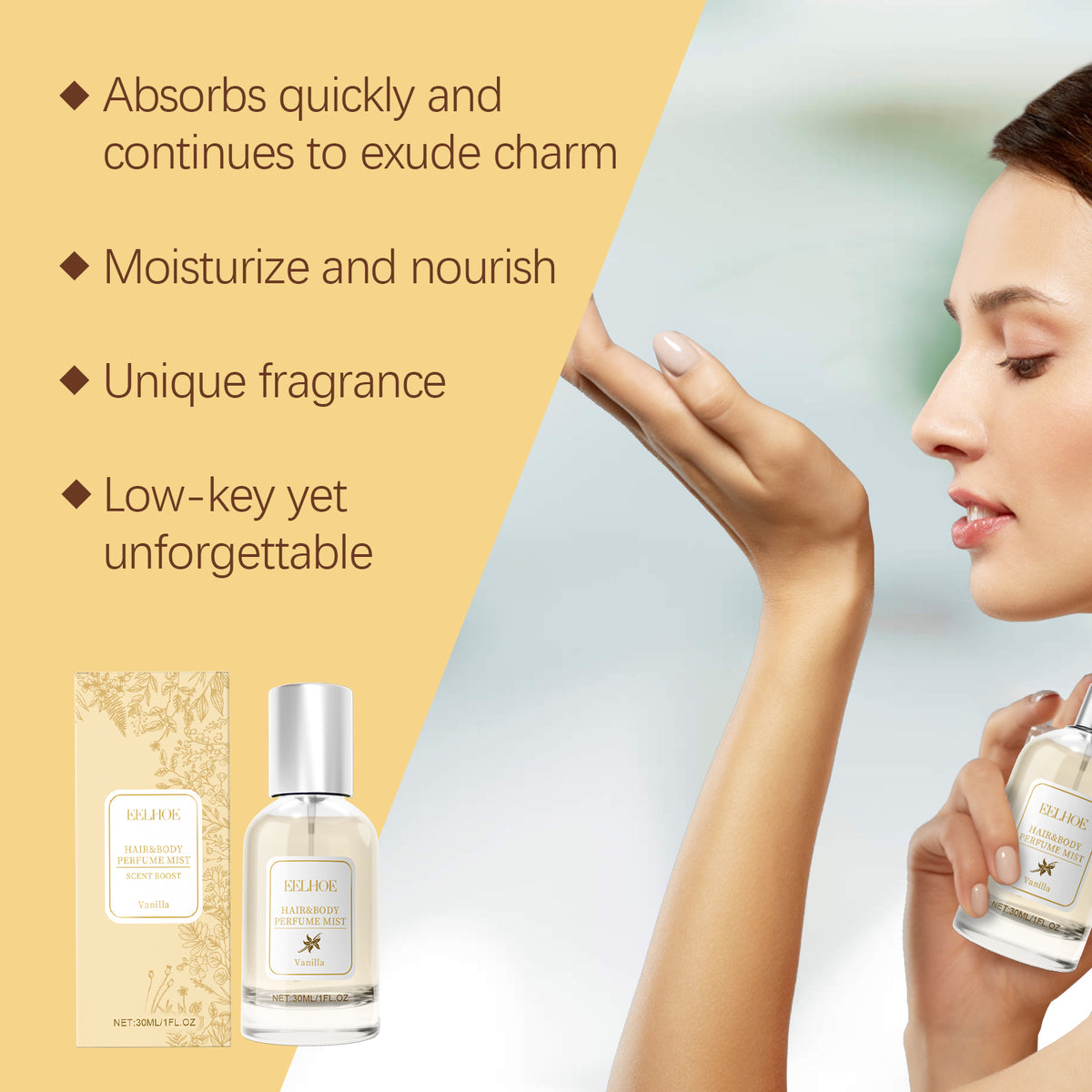 Vanilla Body & Hair Perfume Spray