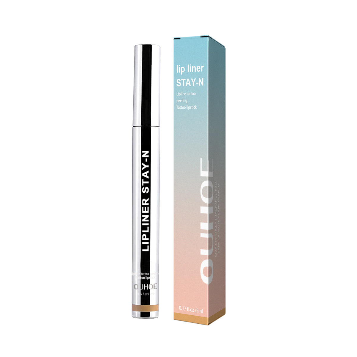 Peel-Off Lip Liner | Light Brown, Smudge-Free