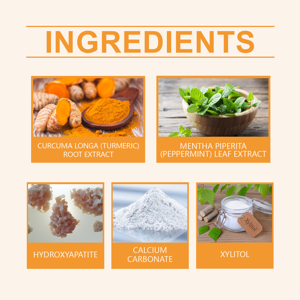 Turmeric & Peppermint Tooth Powder | Hydroxyapatite Formula