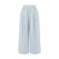Women's Striped High-Waist Wide Leg Pants | Blue