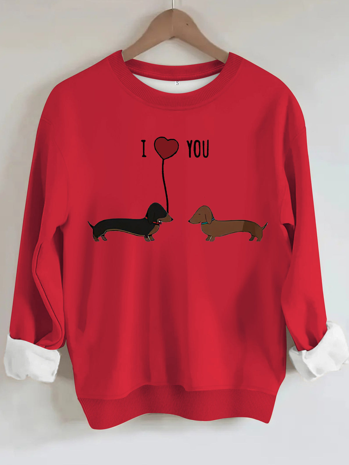 Women's Two Dog Print Hoodie | Pullover, 8 Colors - Apricot