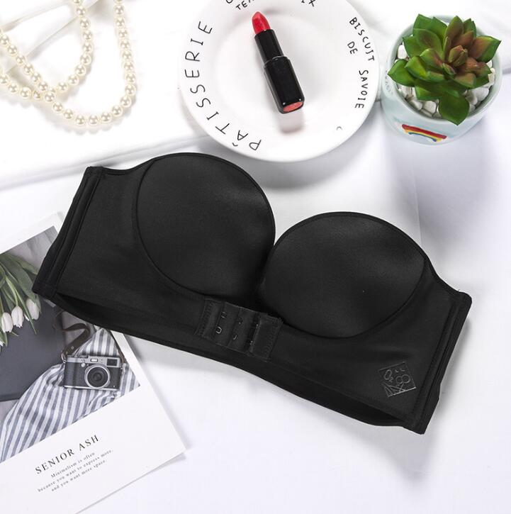 Women's Strapless Push-Up Bra | Padded Invisible Bralette, 3 Colors