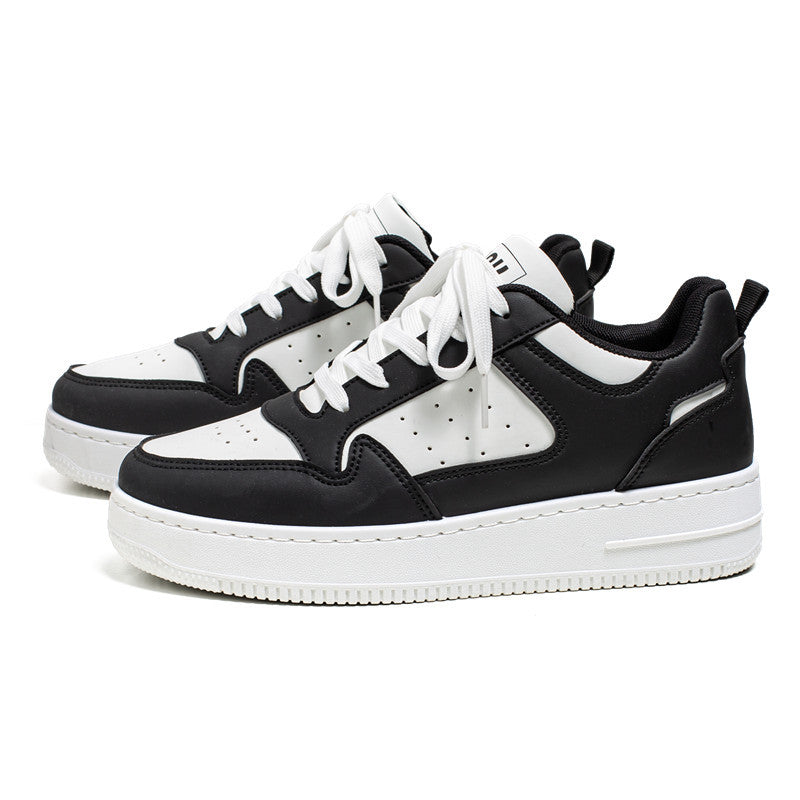 Women's & Men's White Chunky Sole Sneakers | Low-Top, Breathable - White