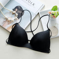 Women's Seamless Hollow-Out Bralette | Wireless Nylon, One Size