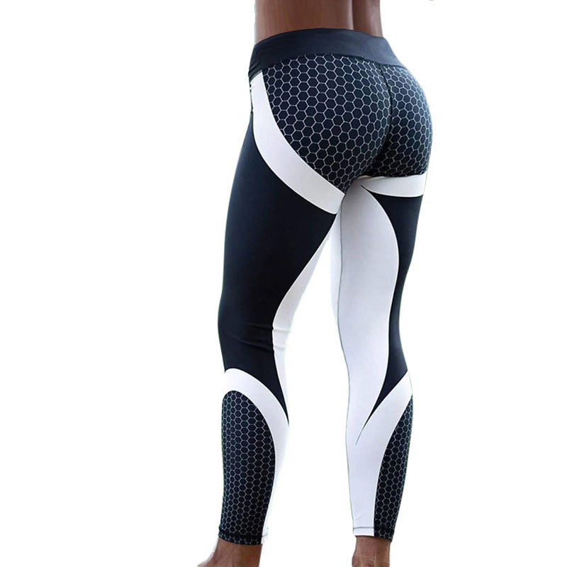 Women's High-Waist Printed Leggings | Mesh Pattern, 8 Colors