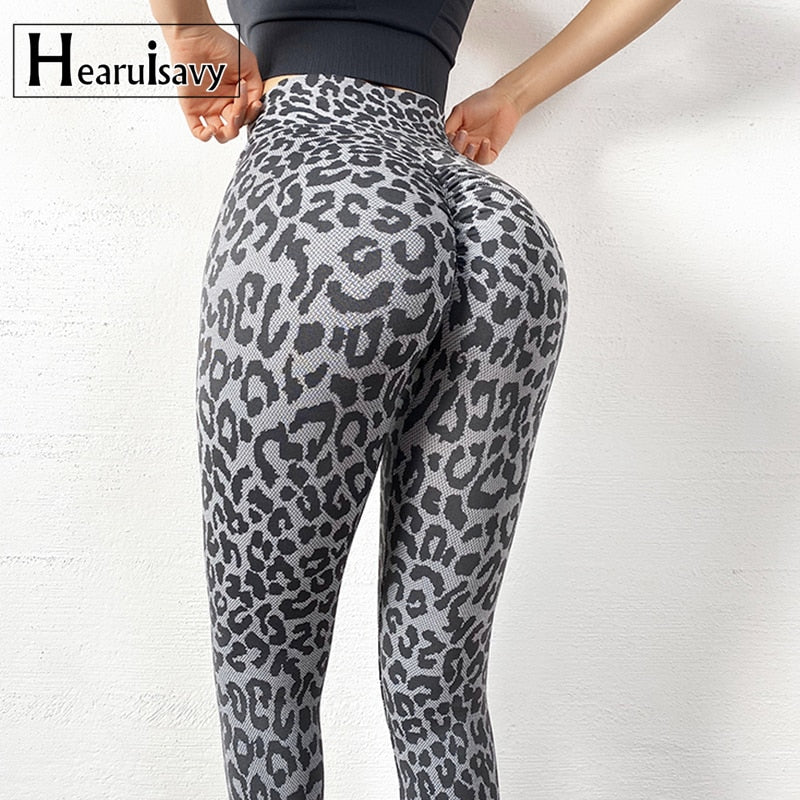 Women's High Waist Leopard & Zebra Print Leggings | Scrunch Yoga Pants
