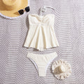 Women's Ivory White Swimsuit | Polyester Swimwear