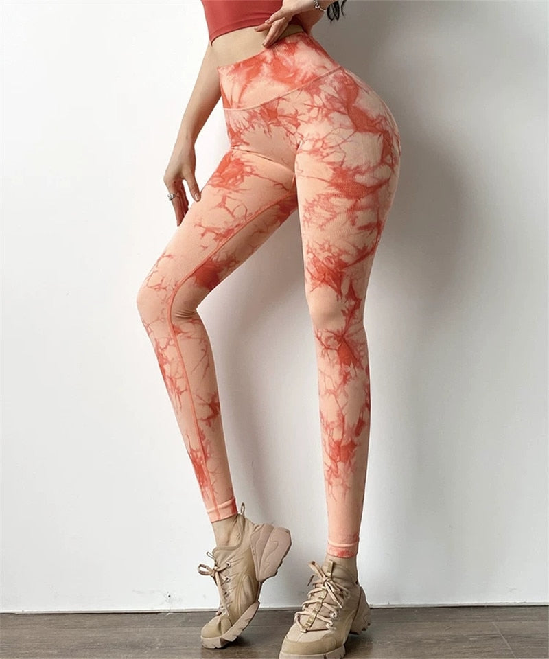 Women's Seamless Tie-Dye Yoga Leggings | High Waist, 4 Colors